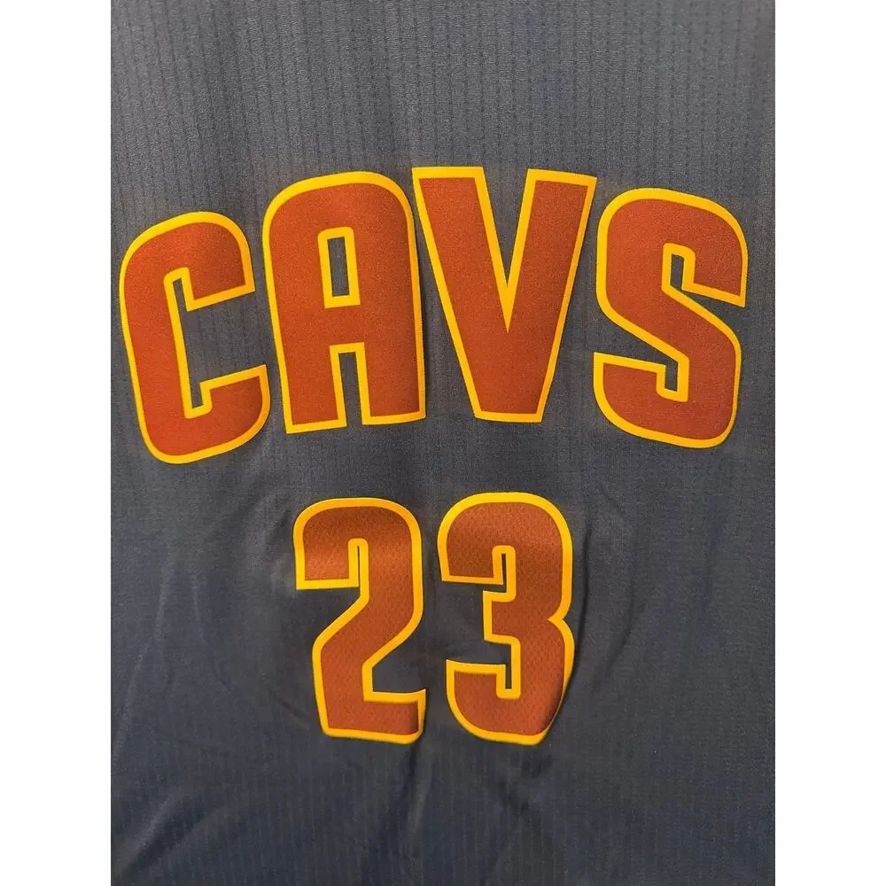 LeBron James Cleveland Cavaliers Navy Blue Jersey Adidas Swingman 23 2015-16 MED